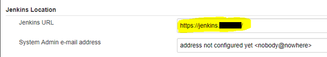 configure Jenkins location in Jenkins