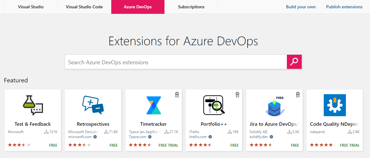 Azure DevOps extentions